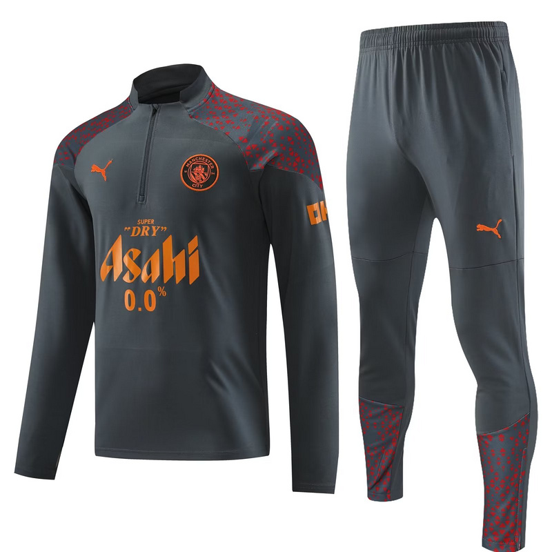 AAA Quality Manchester City 23/24 Tracksuit - Grey/Orange